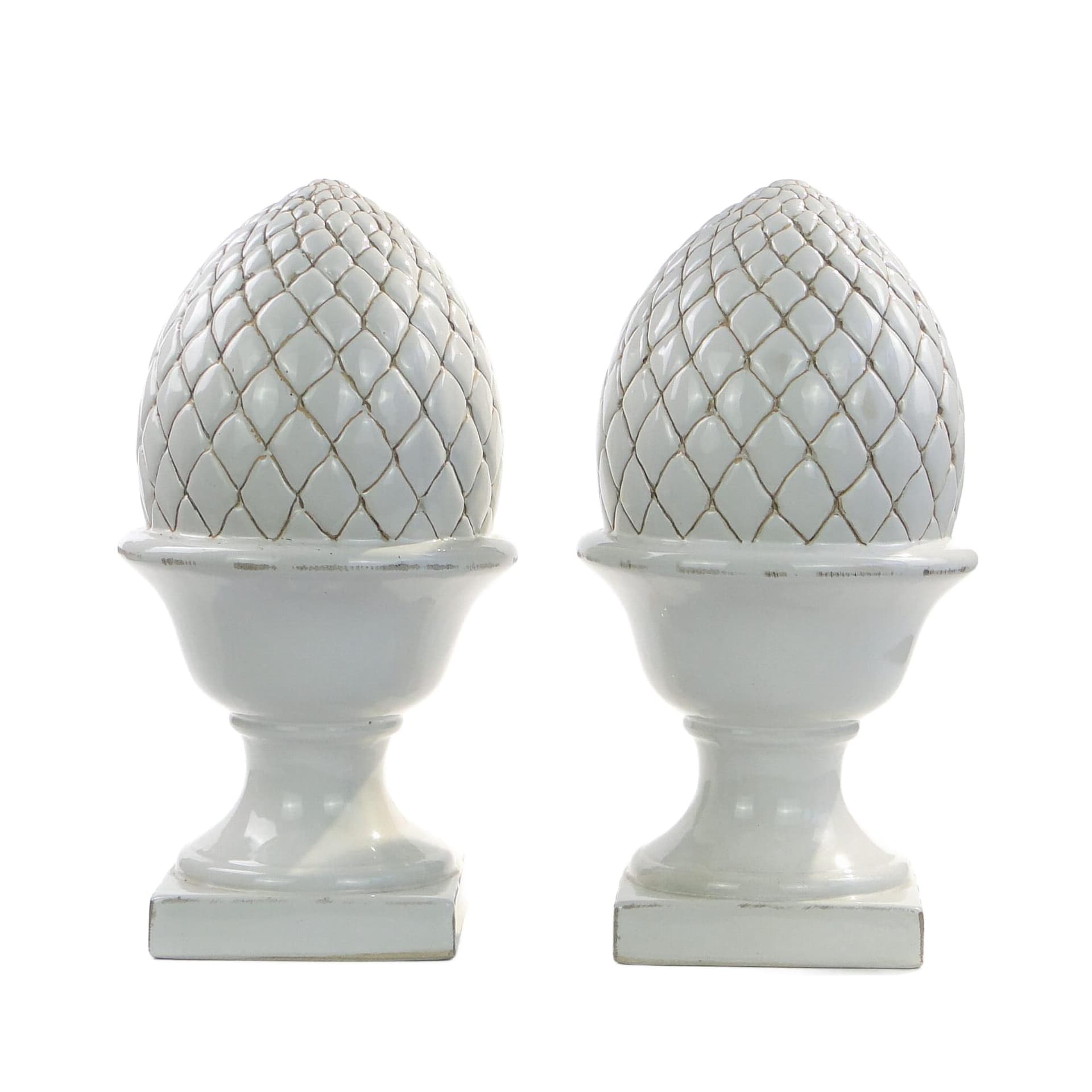 Para dekoracyjnych karczochów ceramicznych, Francja