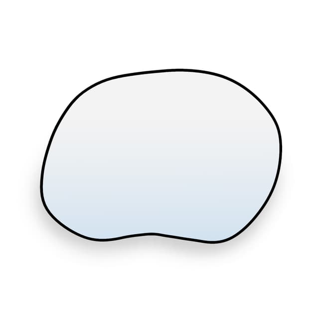 Irregular mirror Contorno II 70x50 cm, black, Baltica - DIMENSION