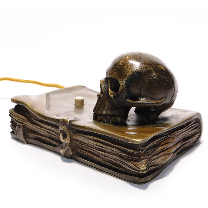Przycisk do dzwonka z czaszką brąz wiedeński XIX w - 175933