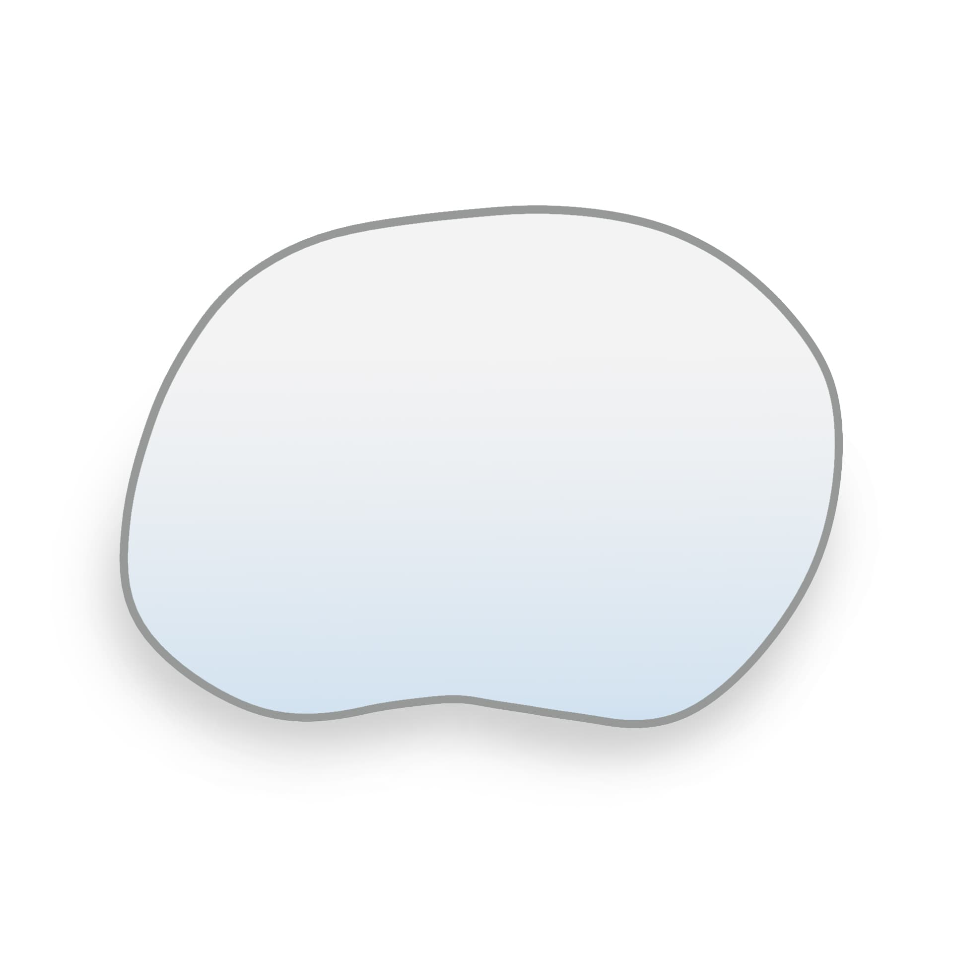 Irregular mirror Contorno II 80x57 cm, silver, Baltica