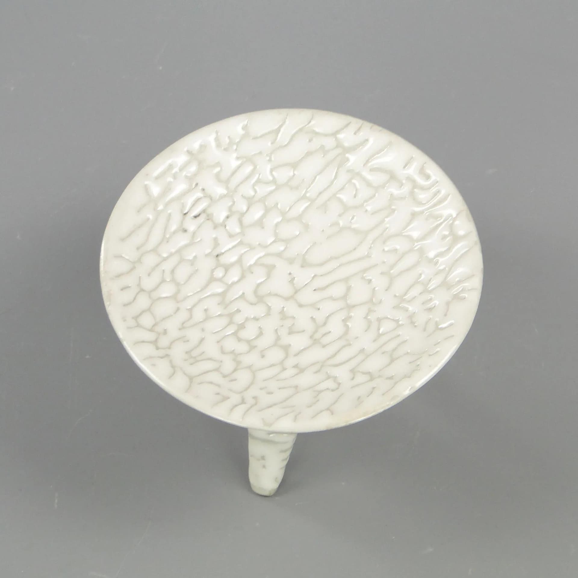 Bowl, ivory white ceramic, by W. Gołajewska, Poland, 1960s - 12031