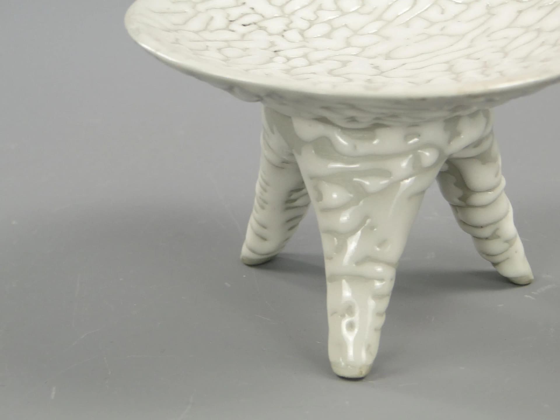 Bowl, ivory white ceramic, by W. Gołajewska, Poland, 1960s - 12030