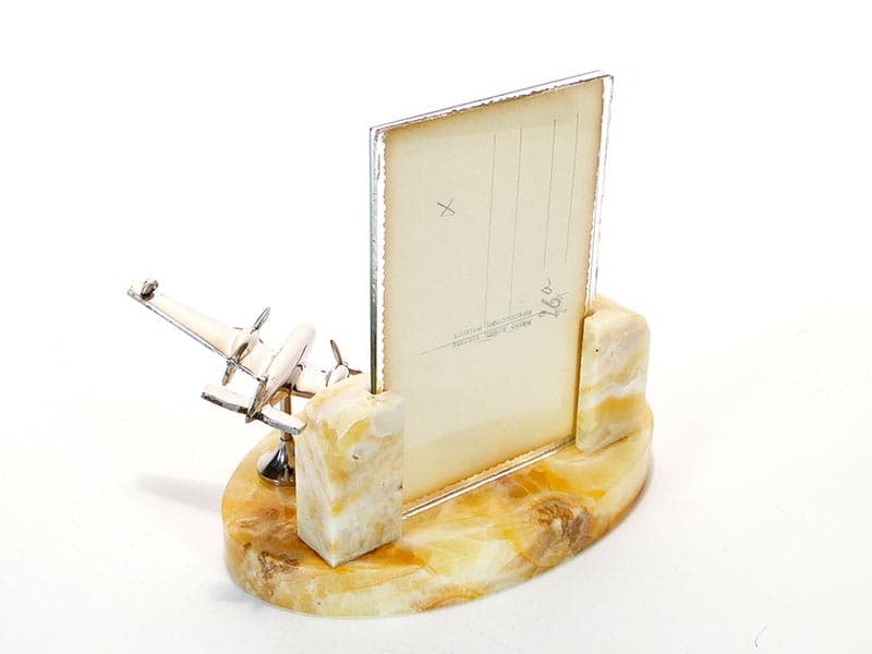 Ramka na zdjecie z modelem samolotu w stylu Art deco, lata 20. - 175956