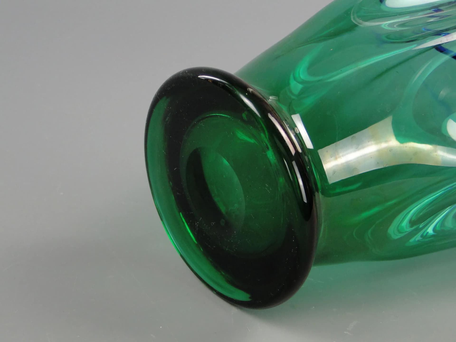 Wazon Chusta, zielony, szkło, proj. Z. Horbowy, Polska, lata 70. - 12024