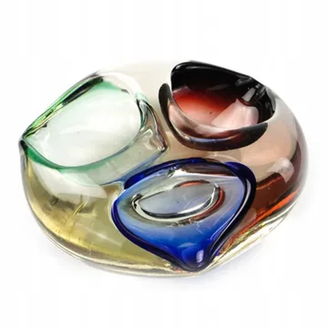 Przybornik postmodernizm, szkło wielokolorowe, Bohemia, Czechosłowacja, lata 60. - 175979