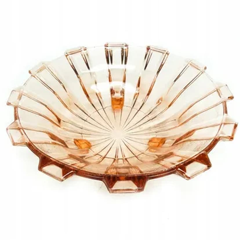 Art Deco centerpiece bowl, glass, Val Saint Lambert, Belgium, 1950s.