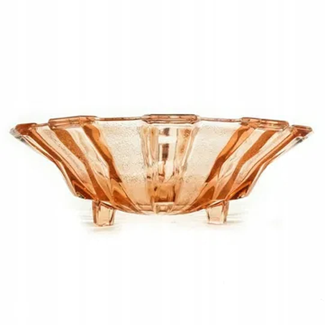 Art Deco centerpiece bowl, glass, Val Saint Lambert, Belgium, 1950s. - 176042