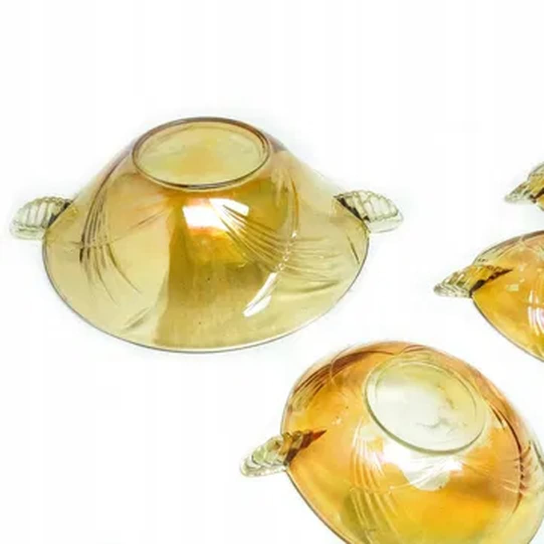 Art Deco comport, pressed glass, Poland, 1930s. - 176055