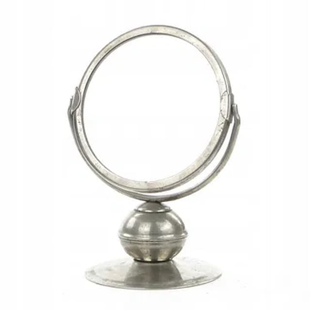 Art Deco mirror, nickel-plated brass, Poland, 1950s. - DIMENSION