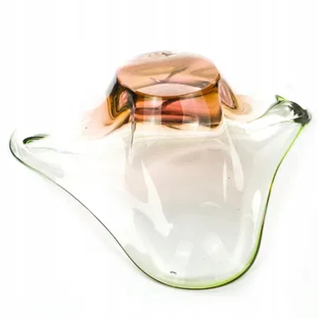 Mid-century modern centerpiece, glass, by J. Hospodka, Czechoslovakia, 1960s. - 176085