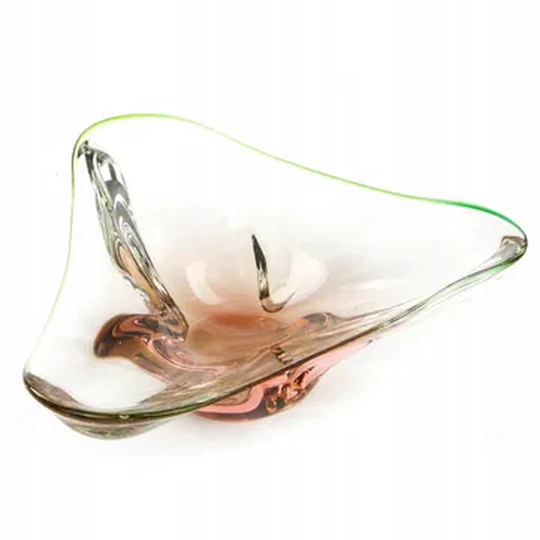 Mid-century modern centerpiece, glass, by J. Hospodka, Czechoslovakia, 1960s. - 176083