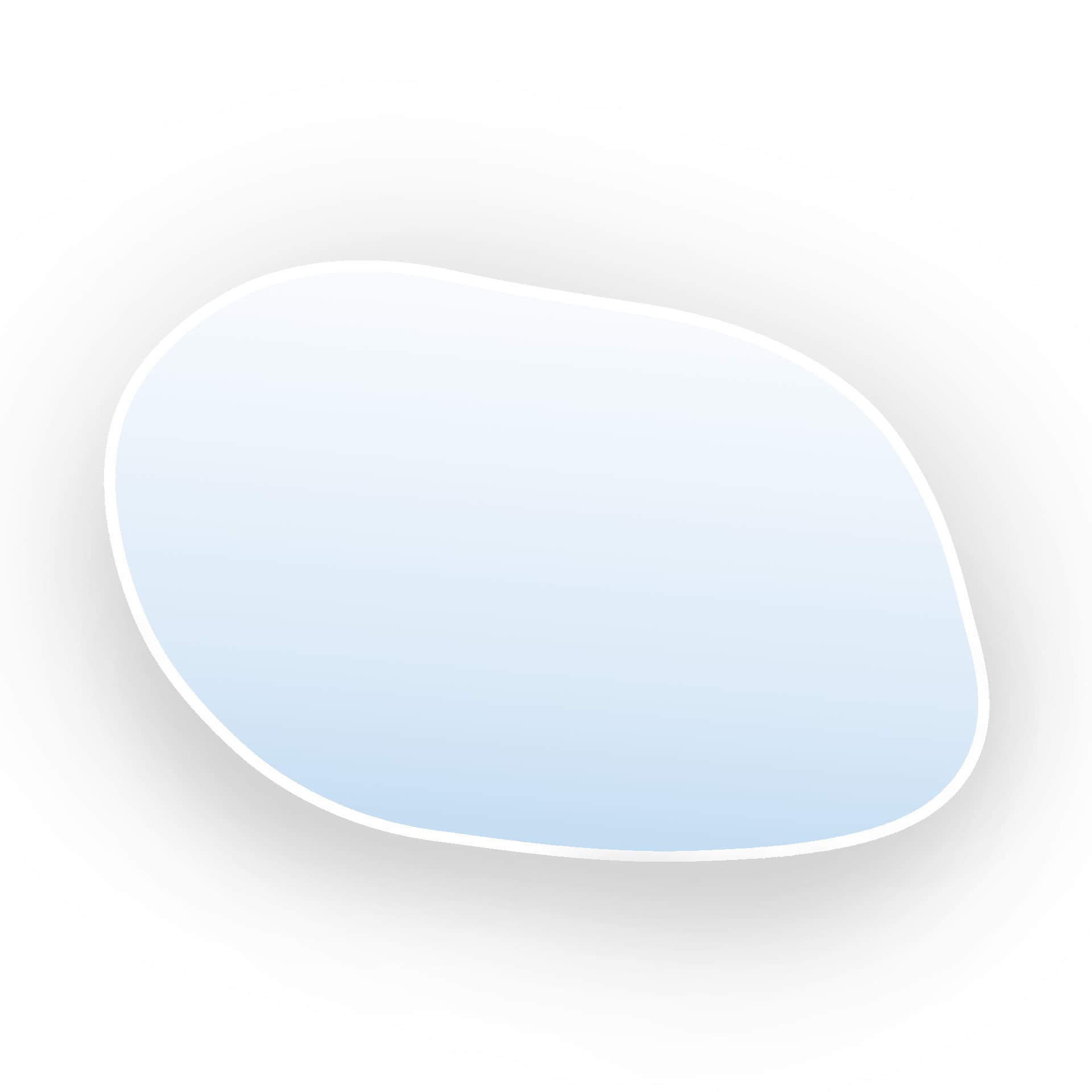 Irregular mirror Contorno IV 60x43 cm, white, Baltica