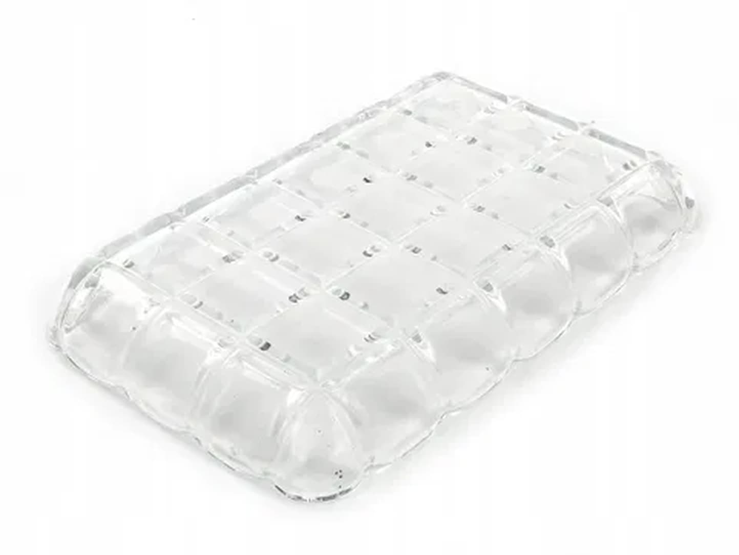 Art Deco tray, transparent pressed glass, Poland, 1930s. - 176101