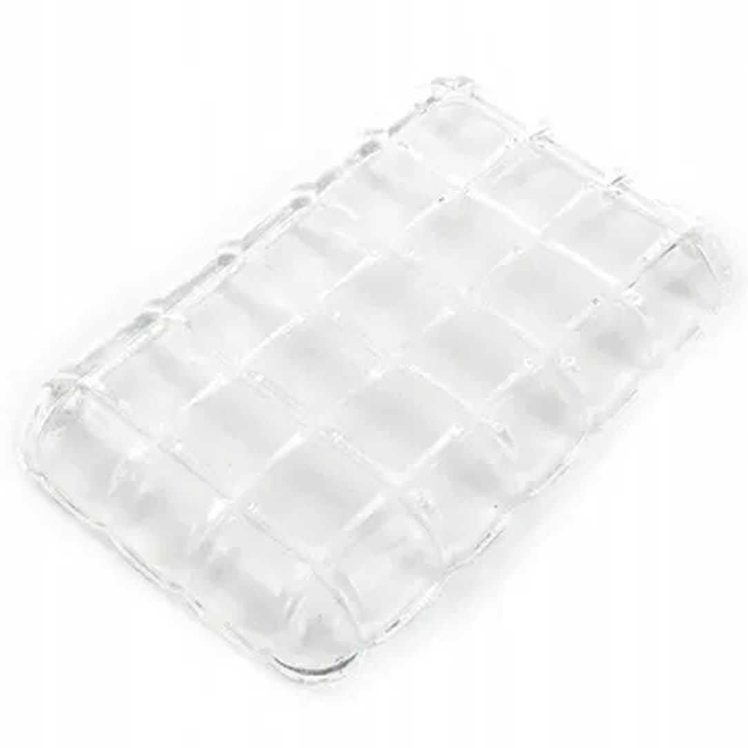 Art Deco tray, transparent pressed glass, Poland, 1930s. - 176099