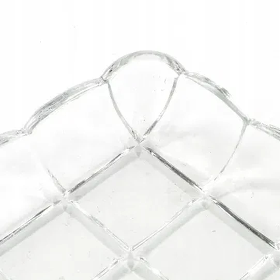 Art Deco tray, transparent pressed glass, Poland, 1930s. - 176100