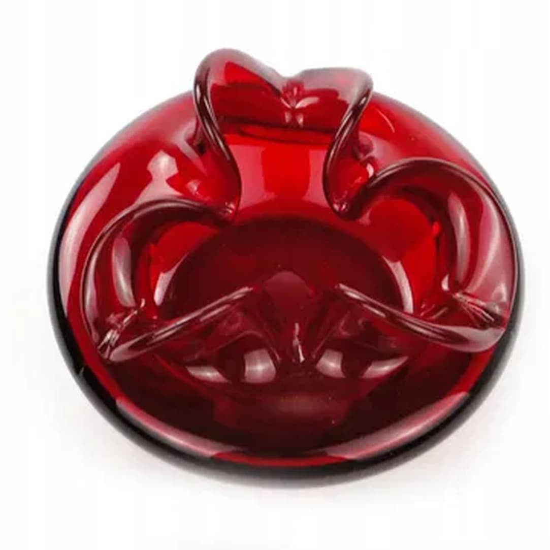 Osiołek desk organizer, modernism, red glass, by C. Zuber, Poland, 1970s. - 176106