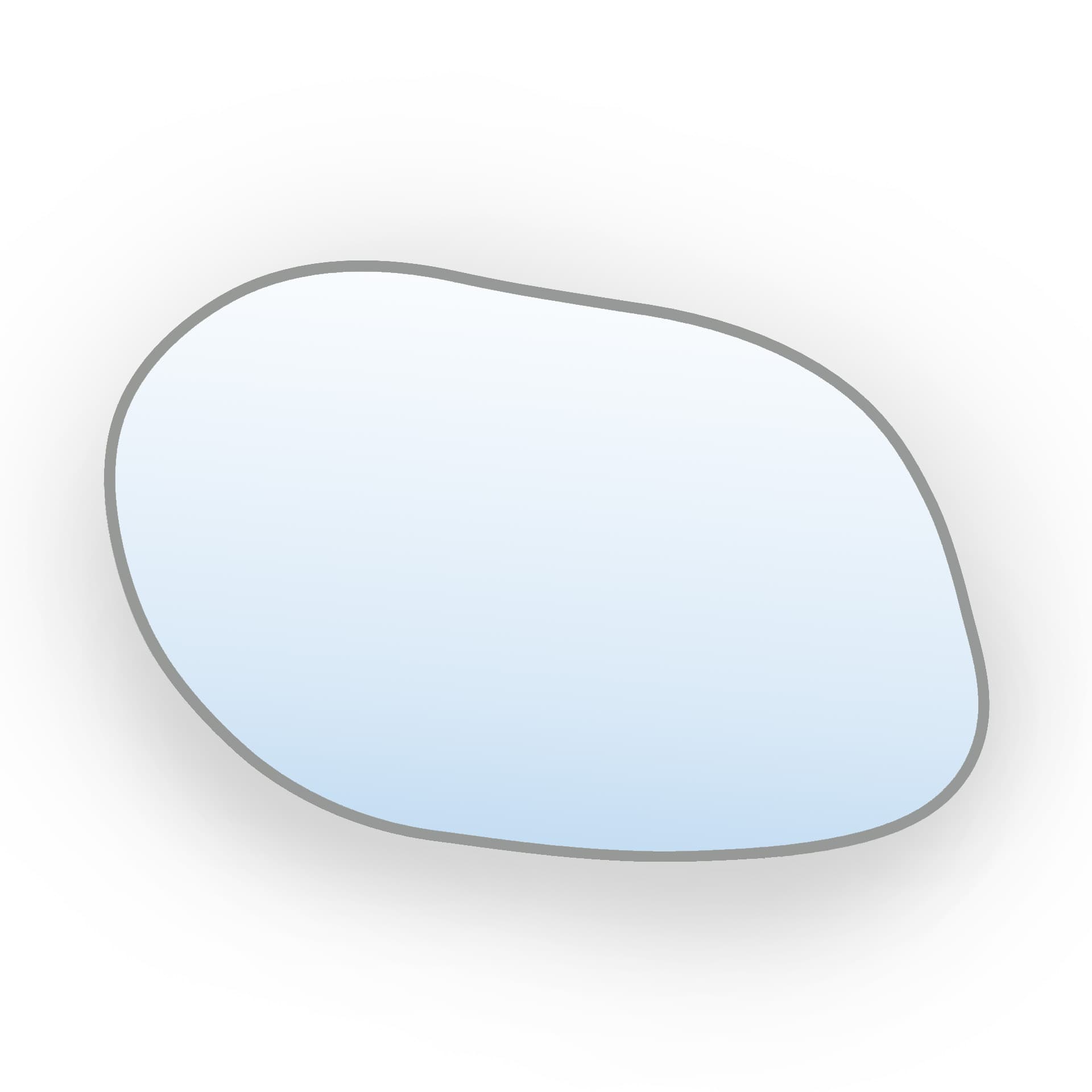 Irregular mirror Contorno IV 60x43 cm, silver, Baltica