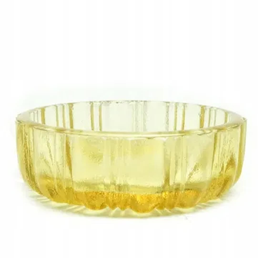 Solniczka Art Déco, szkło bursztynowe, Ząbkowice, Polska, lata 30. - 176137