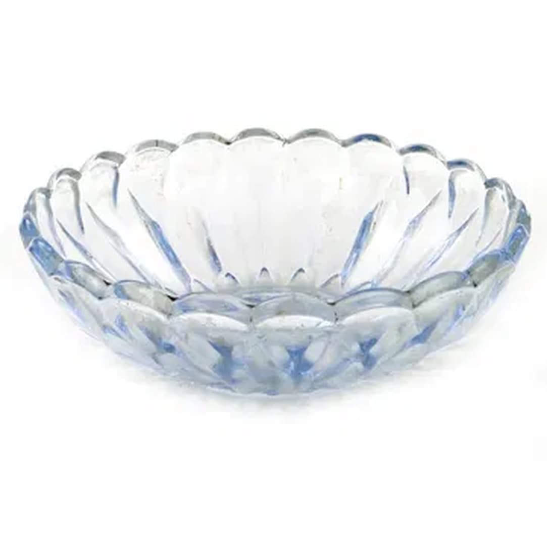 Art Deco bowl, blue glass, Poland, 1950s. - 176146
