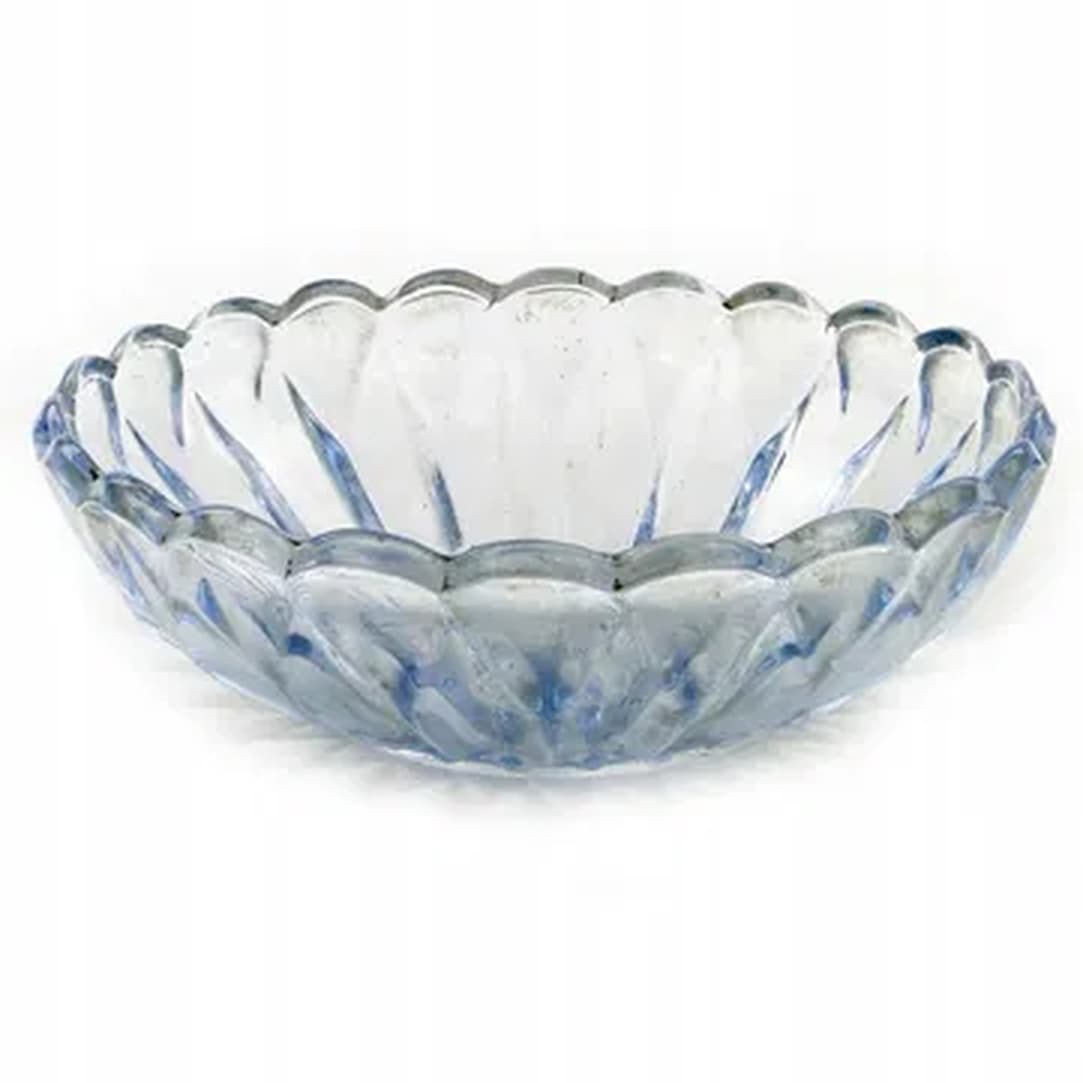 Art Deco bowl, blue glass, Poland, 1950s. - 176141