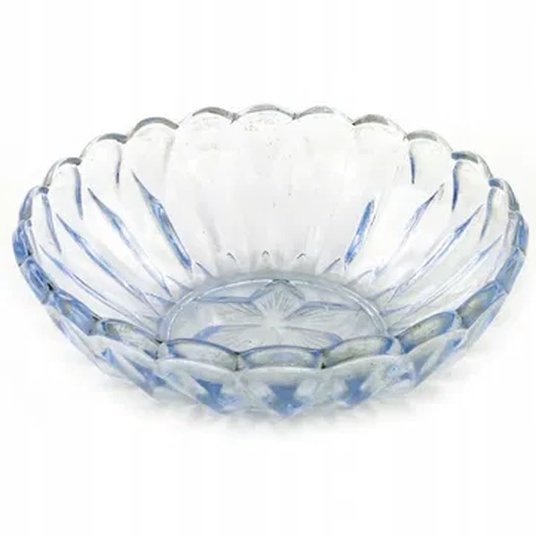 Art Deco bowl, blue glass, Poland, 1950s. - 176143