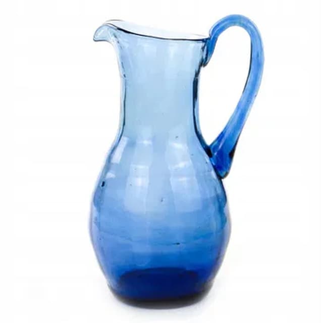 Pitcher, Postmodernism, cobalt blue glass, Poland, 1970s - DIMENSION