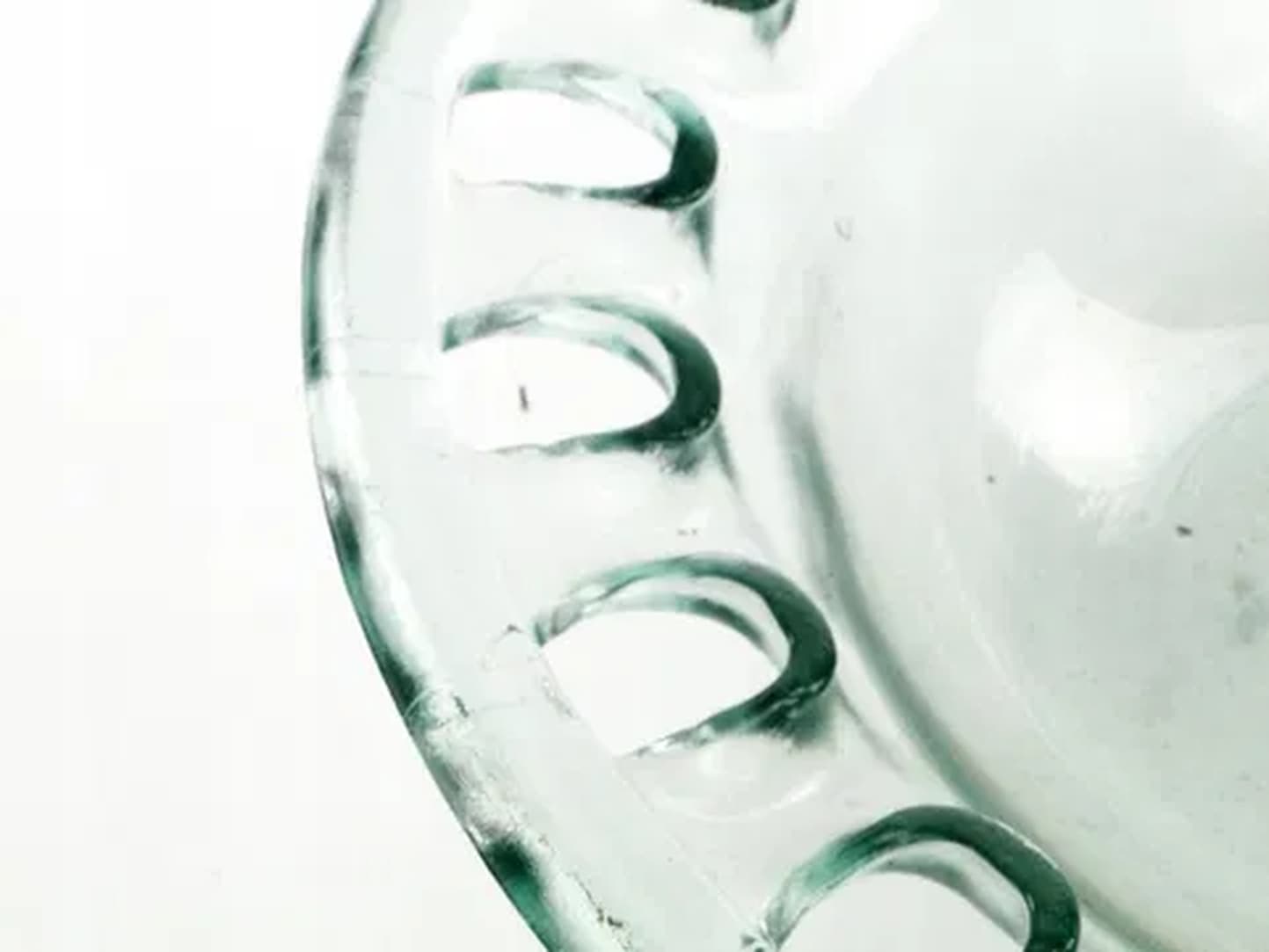 Minimalism platter, pressed glass, Japan, 1990s. - 176166