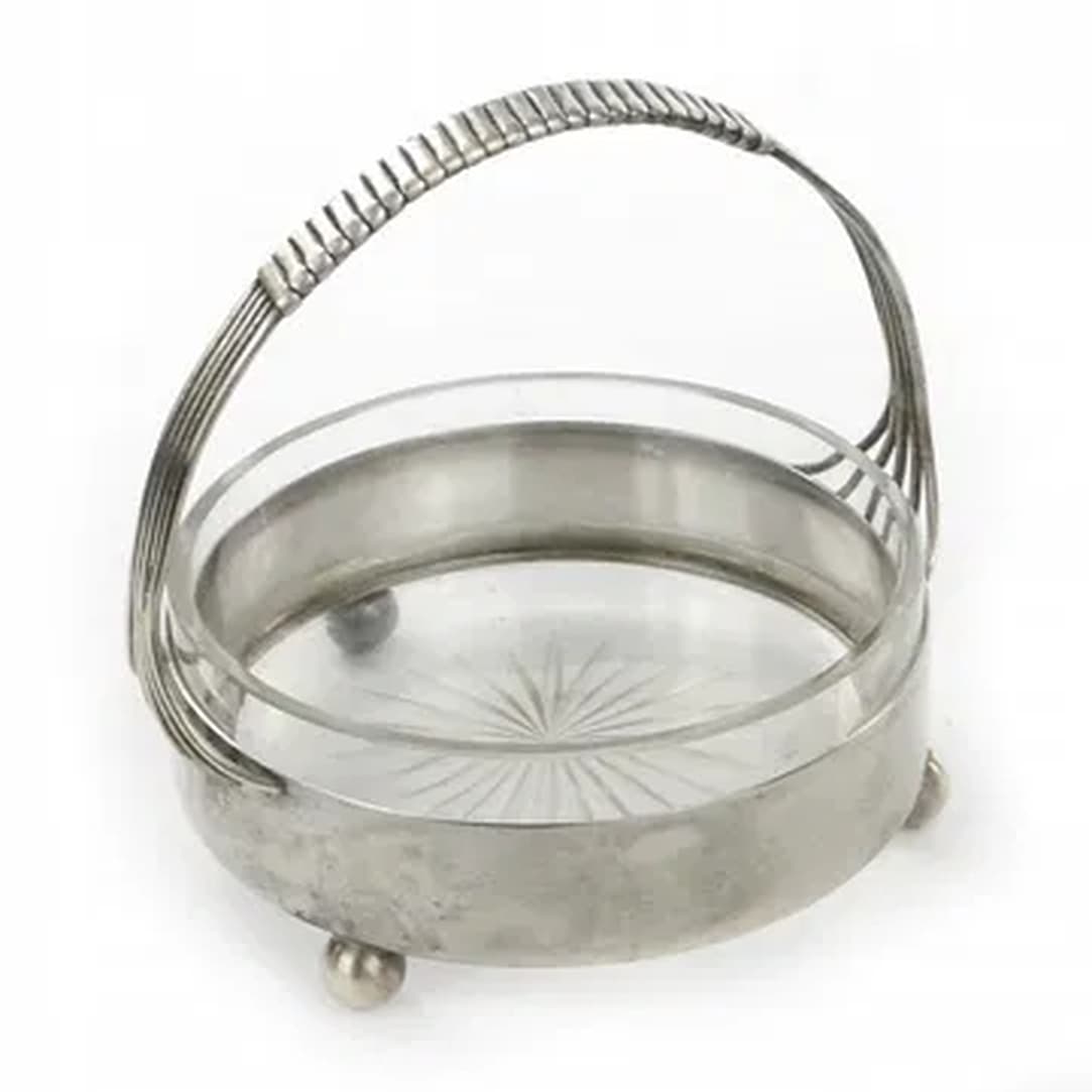 Art Deco nut basket, brass, Germany, 1930s. - 176178