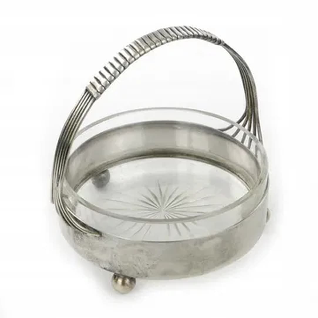 Art Deco nut basket, brass, Germany, 1930s. - 176182