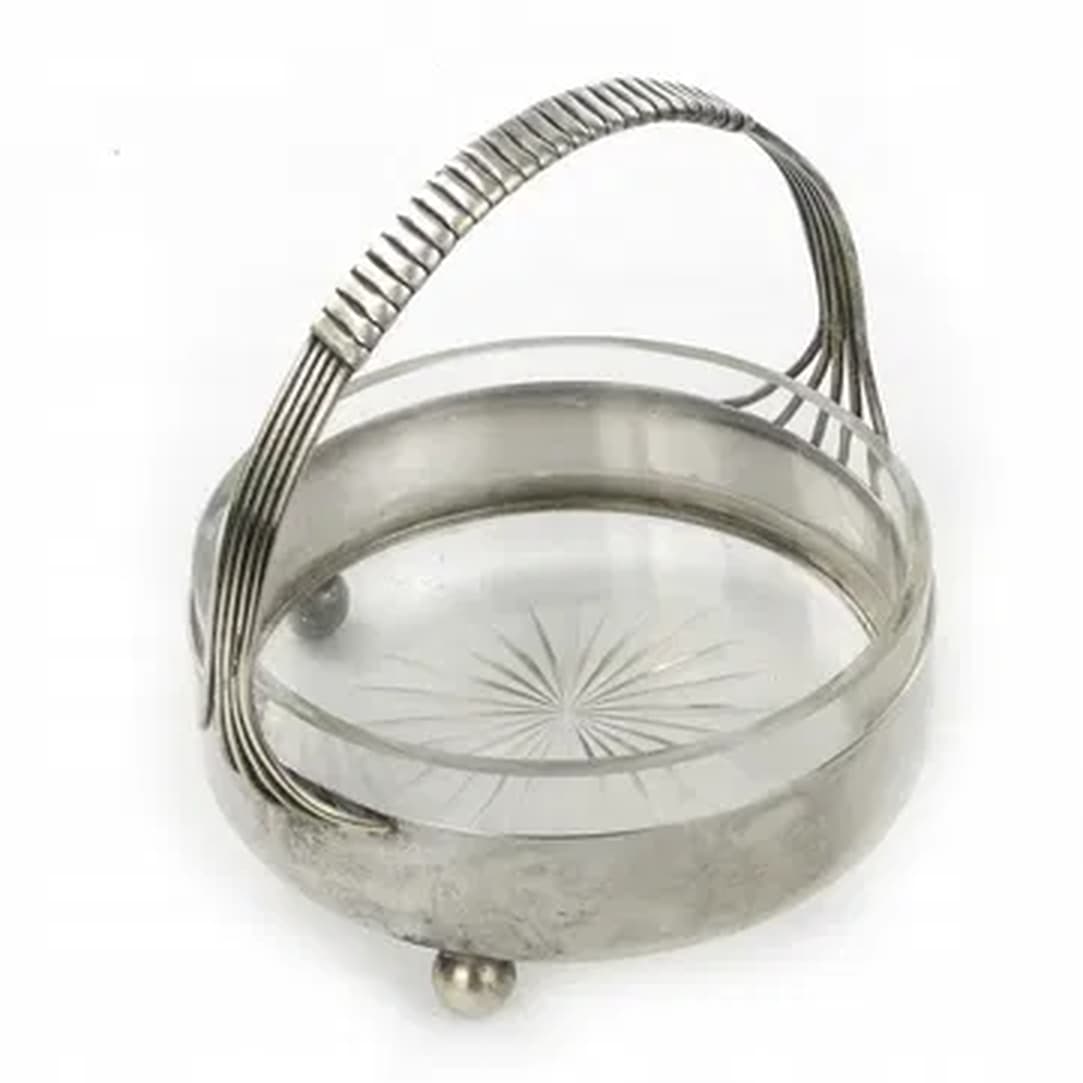 Art Deco nut basket, brass, Germany, 1930s. - 176179