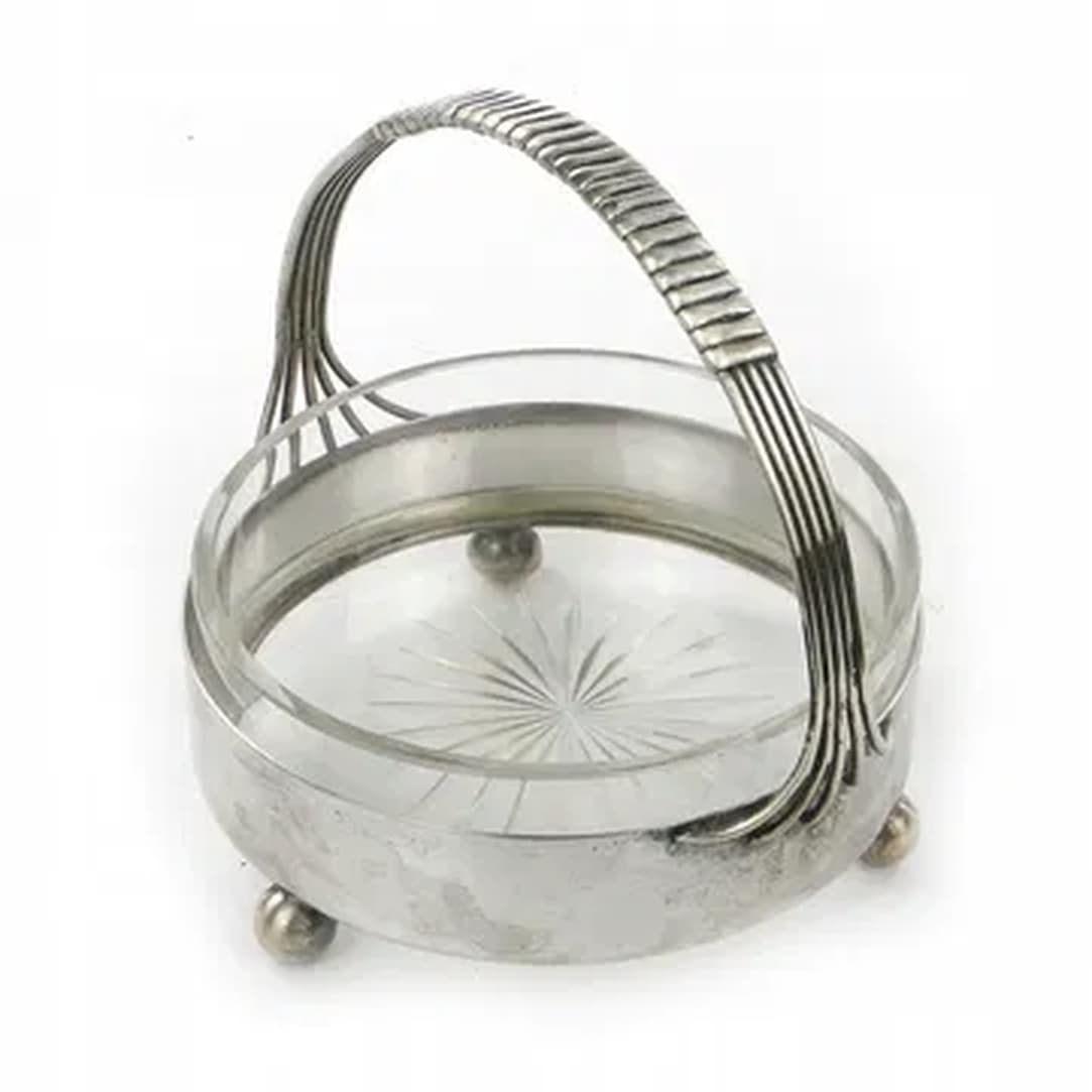 Art Deco nut basket, brass, Germany, 1930s. - 176181