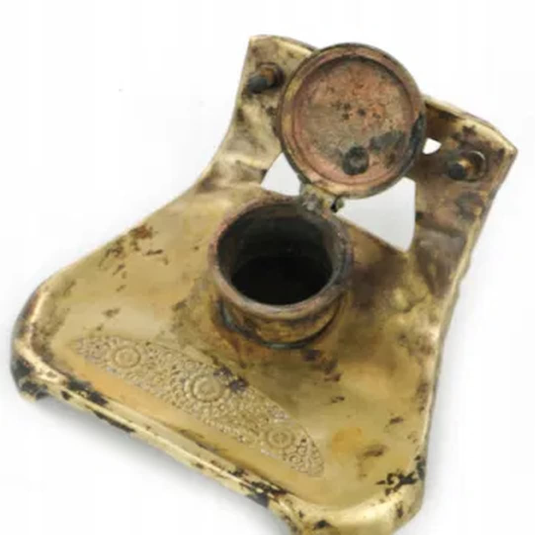 Inkwell, Art Nouveau, brass, France, early 20th c. - 176187