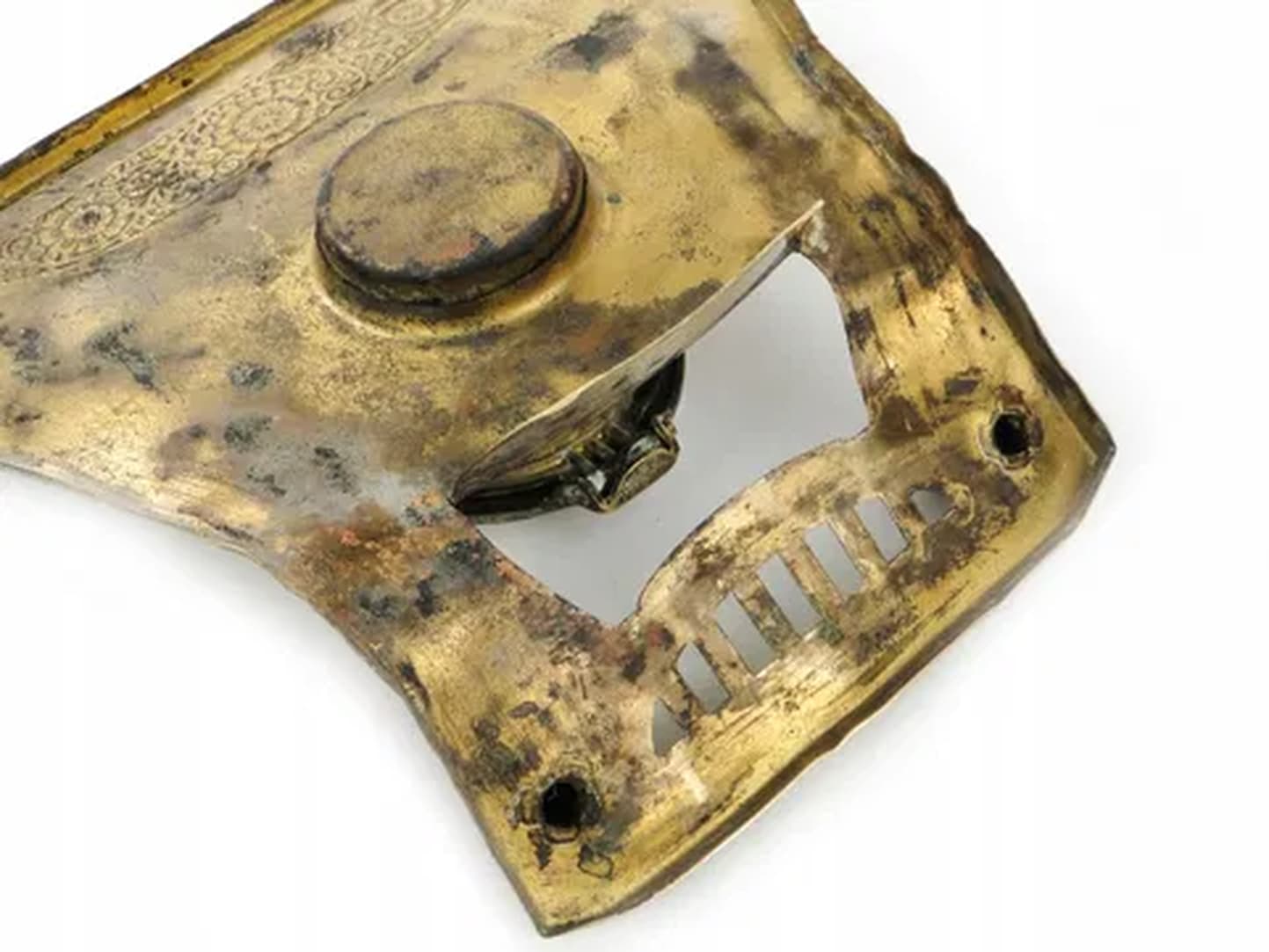 Inkwell, Art Nouveau, brass, France, early 20th c. - 176189