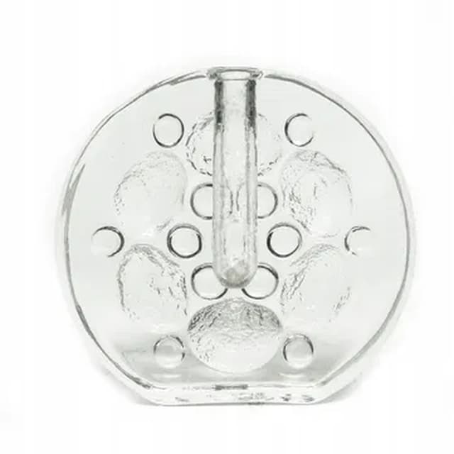 Mid-century modern vase, pressed glass, Huta Walter, Germany, 1970s. - DIMENSION