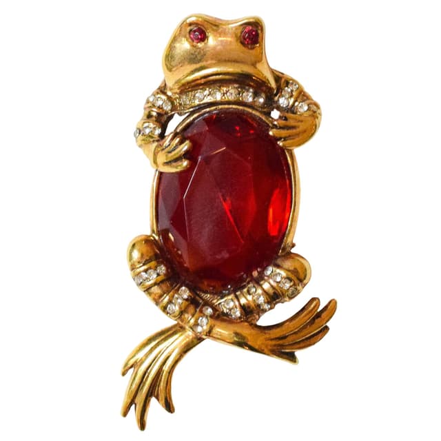 Broszka vintage Żaba - WYMIARY