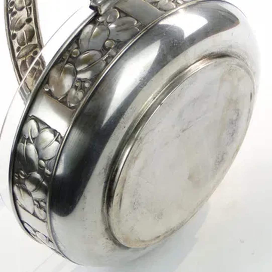 Art Deco fruit basket, silver-plated brass, glass, Kaiser, Germany, 1930s. - 176244