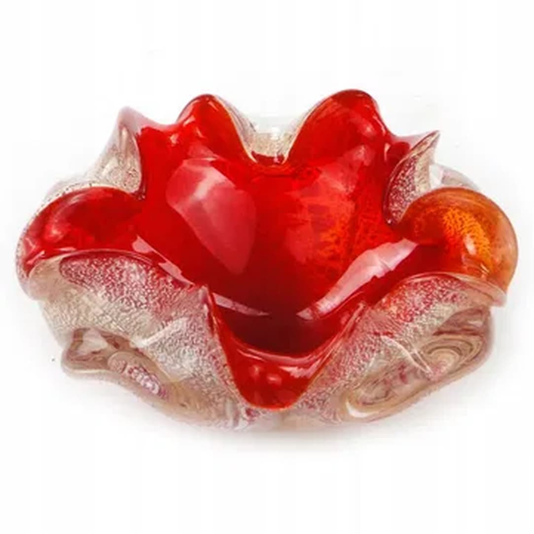 Organizer, Murano, red glass, Barovier & Toso, Italy, 1950s. - 176280
