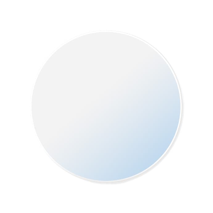 Lustro okrągłe Tiny Border Round fi 80 cm, białe, Baltica