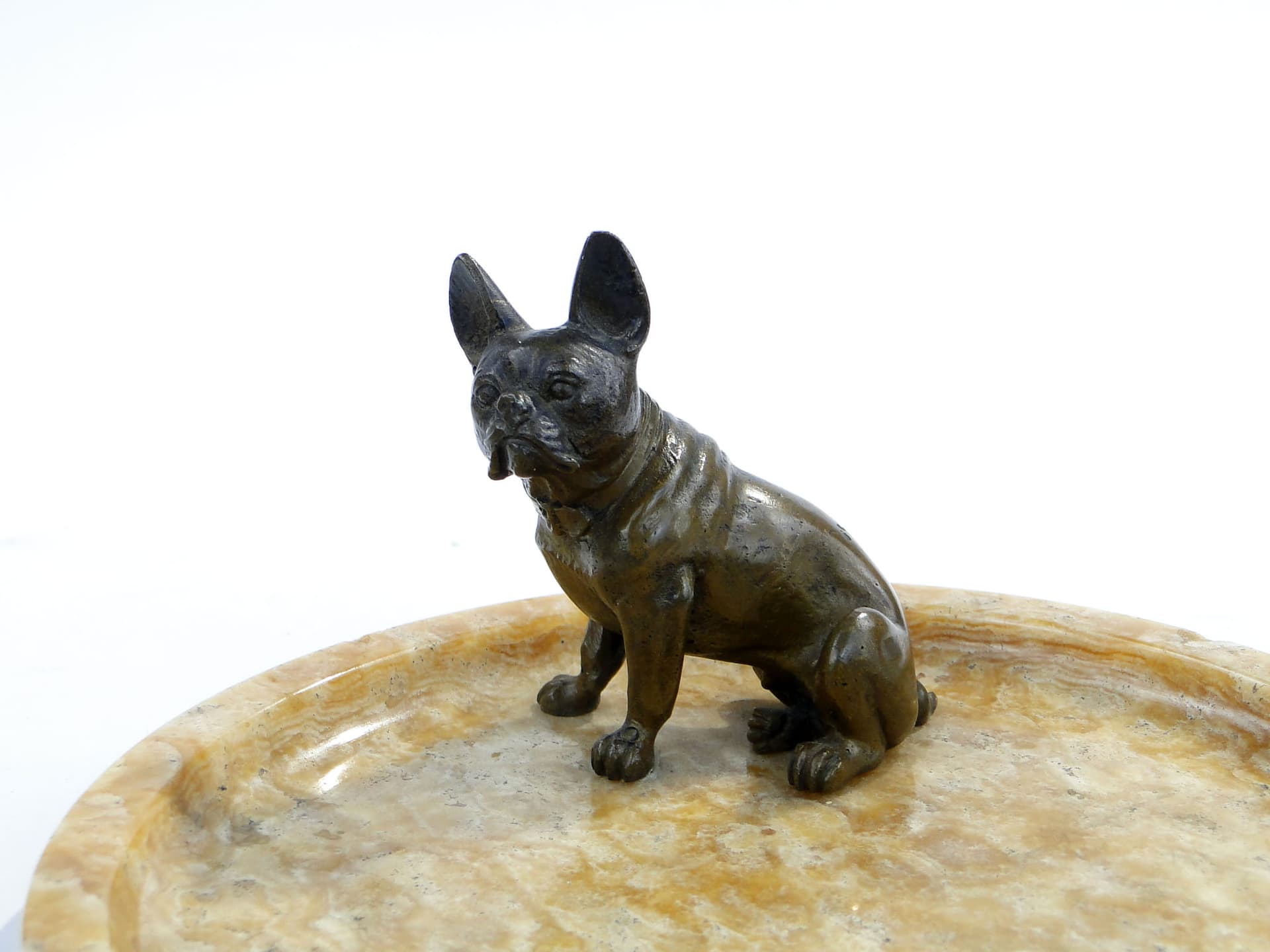 Wizytownik Art Nouveau, onyks pomarańczowy, brąz, Austria, początek XX w. - 176528