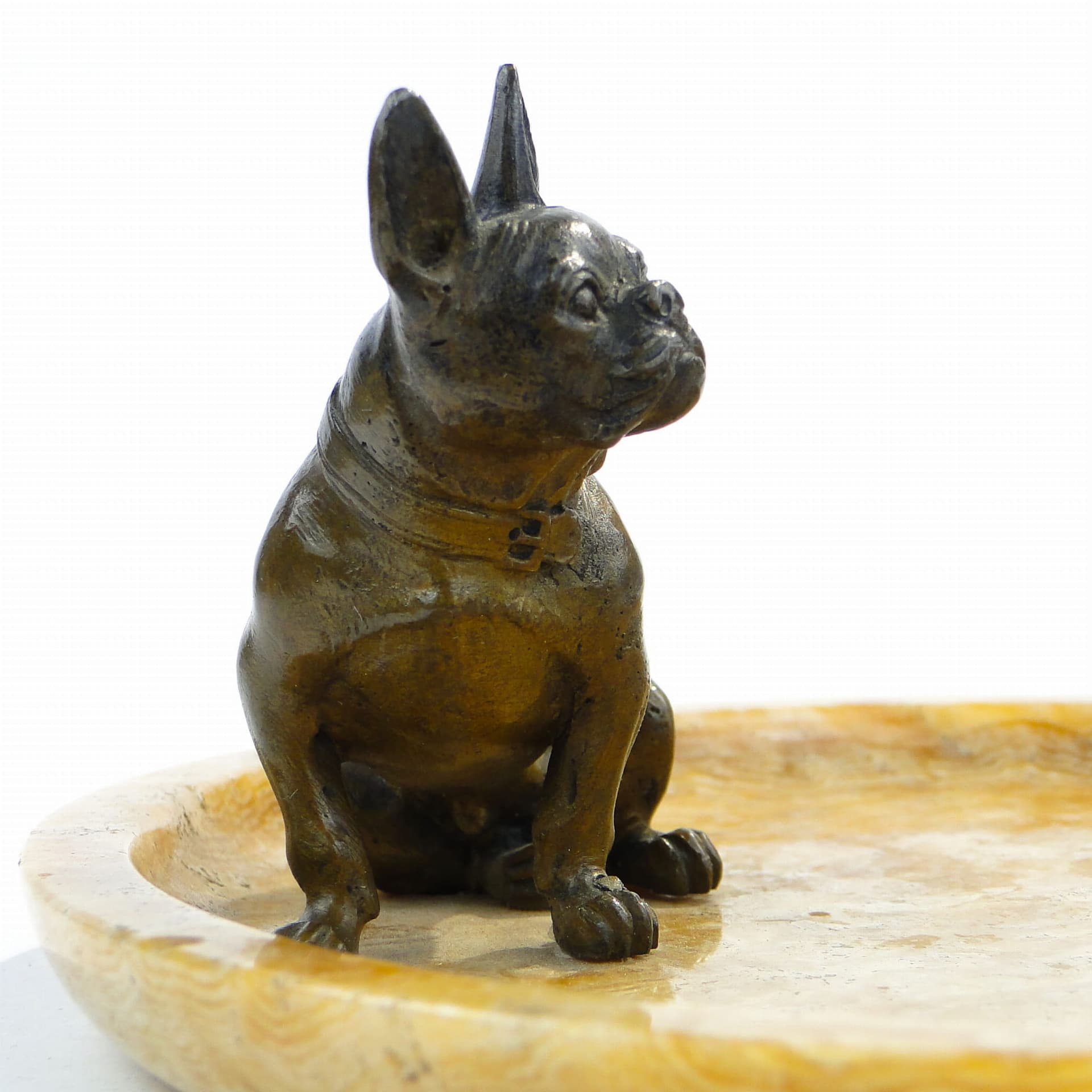 Wizytownik Art Nouveau, onyks pomarańczowy, brąz, Austria, początek XX w. - 176521