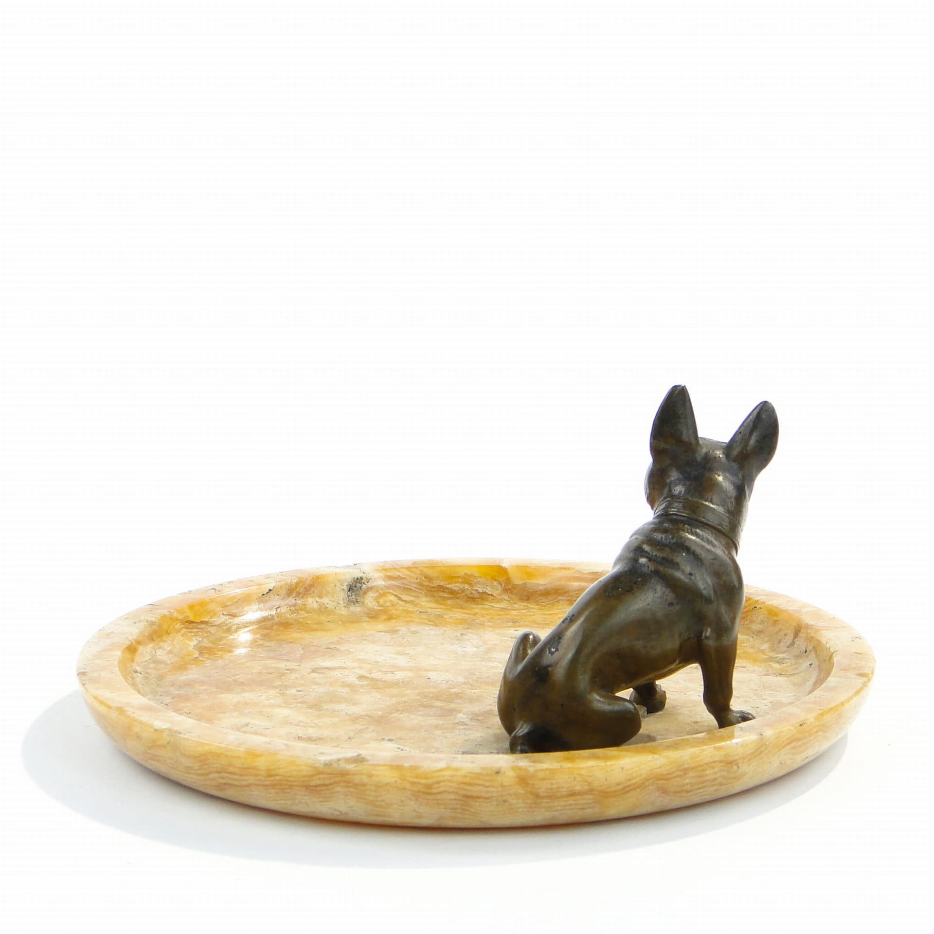 Wizytownik Art Nouveau, onyks pomarańczowy, brąz, Austria, początek XX w. - 176526