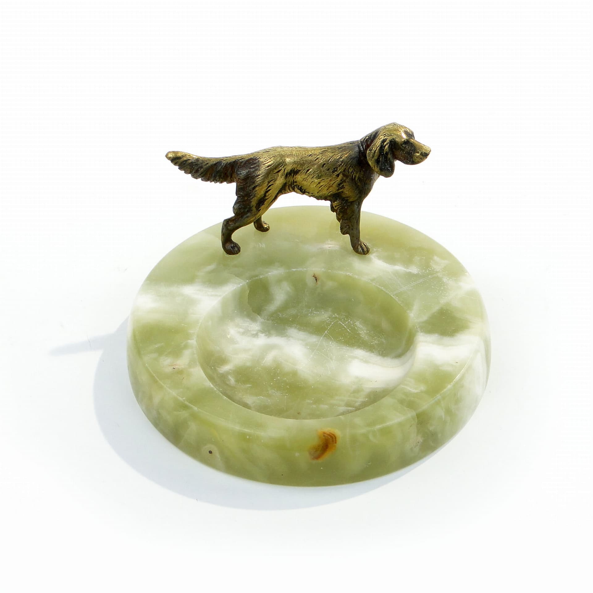 Card tray, Art Nouveau, turquoise onyx, bronze, Austria, early 20th c. - 176533