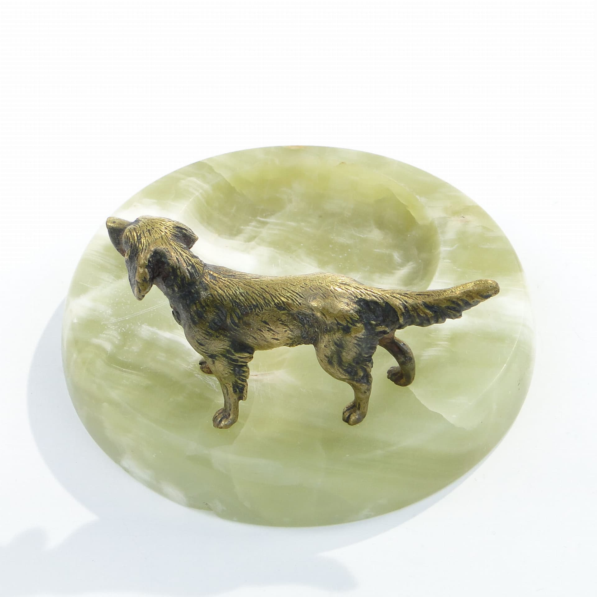 Card tray, Art Nouveau, turquoise onyx, bronze, Austria, early 20th c. - 176531