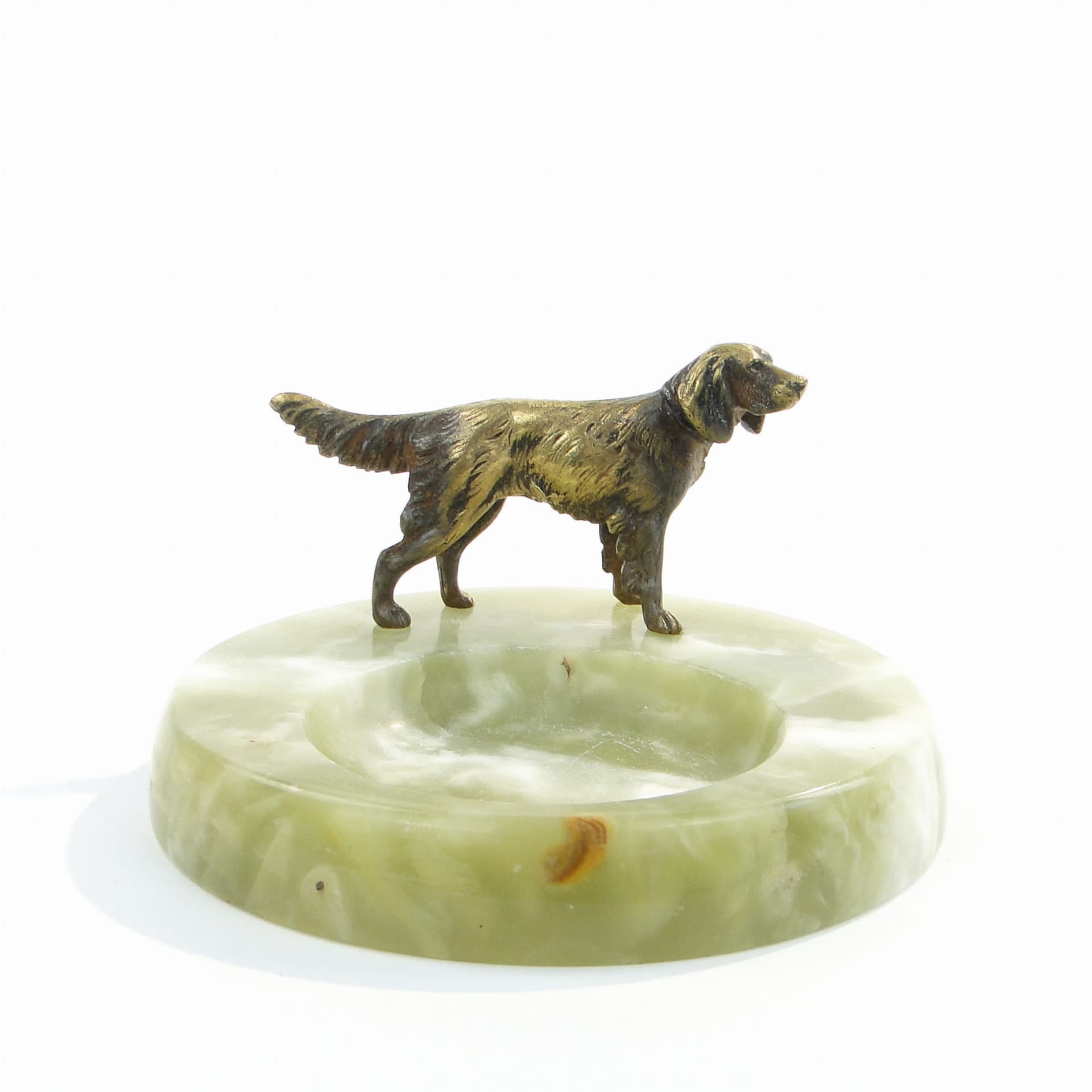 Card tray, Art Nouveau, turquoise onyx, bronze, Austria, early 20th c. - 176536