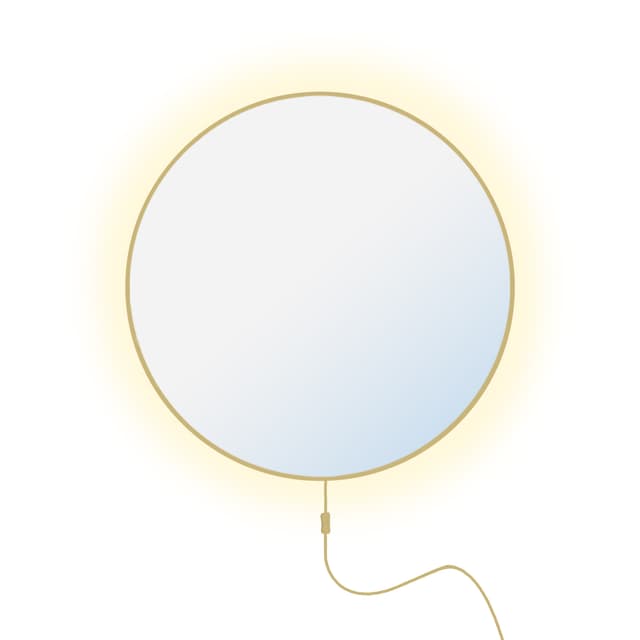 Round mirror Tiny Border Electra Ø 60 cm, golden, warm light, Baltica - DIMENSION