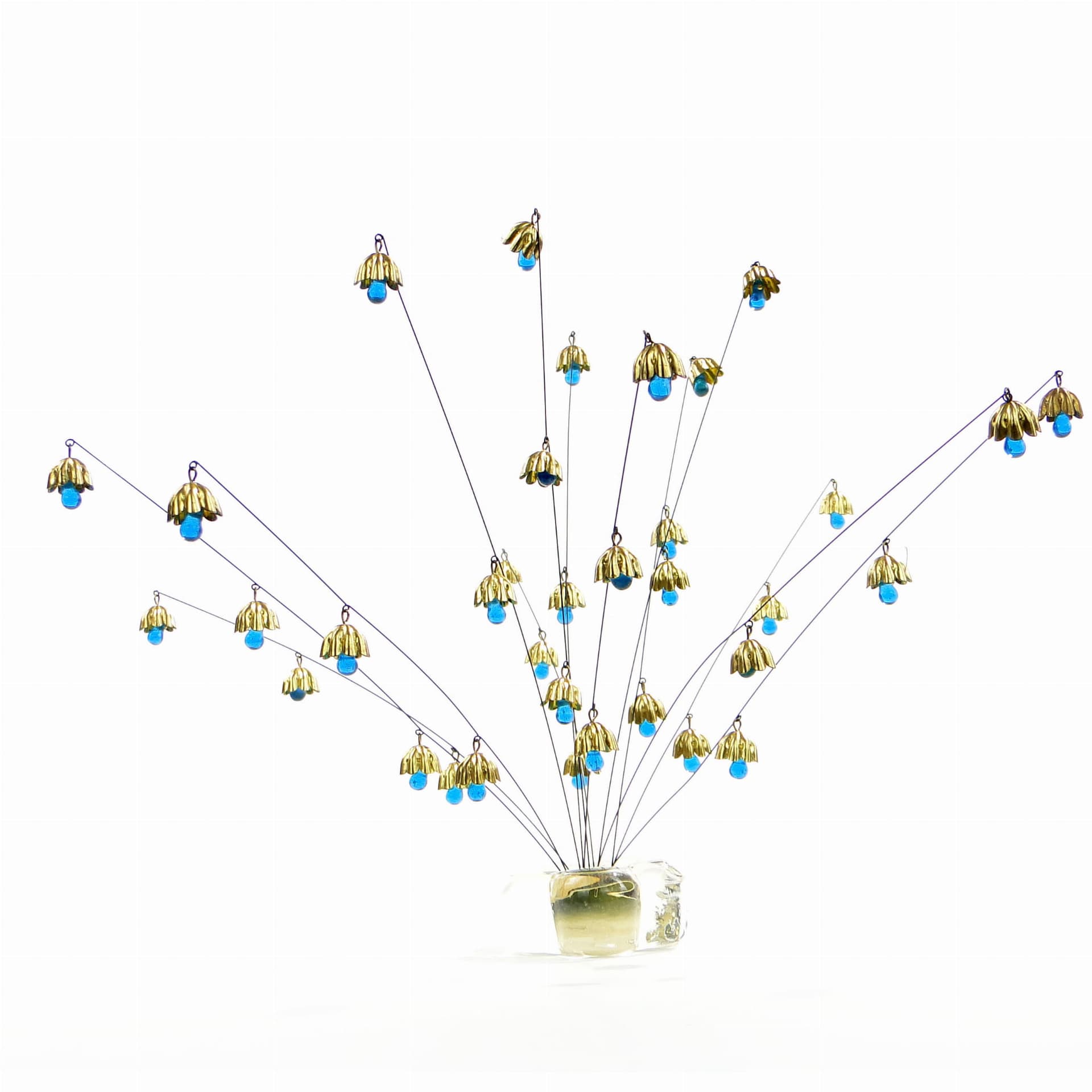 Rzeźba kinetyczna, Multicolor, stal mosiądz szkło, Czechy, lata 60. - 176705