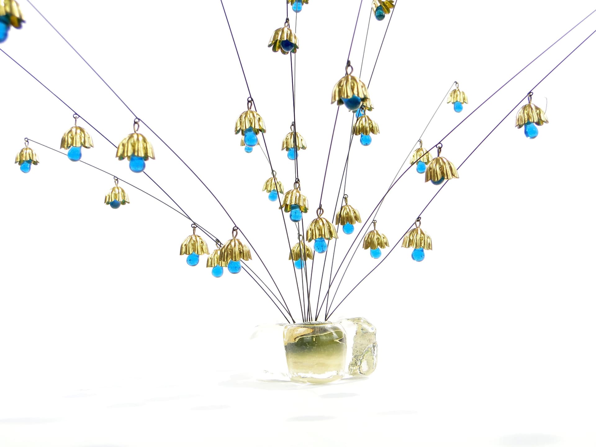 Rzeźba kinetyczna, Multicolor, stal mosiądz szkło, Czechy, lata 60. - 176706