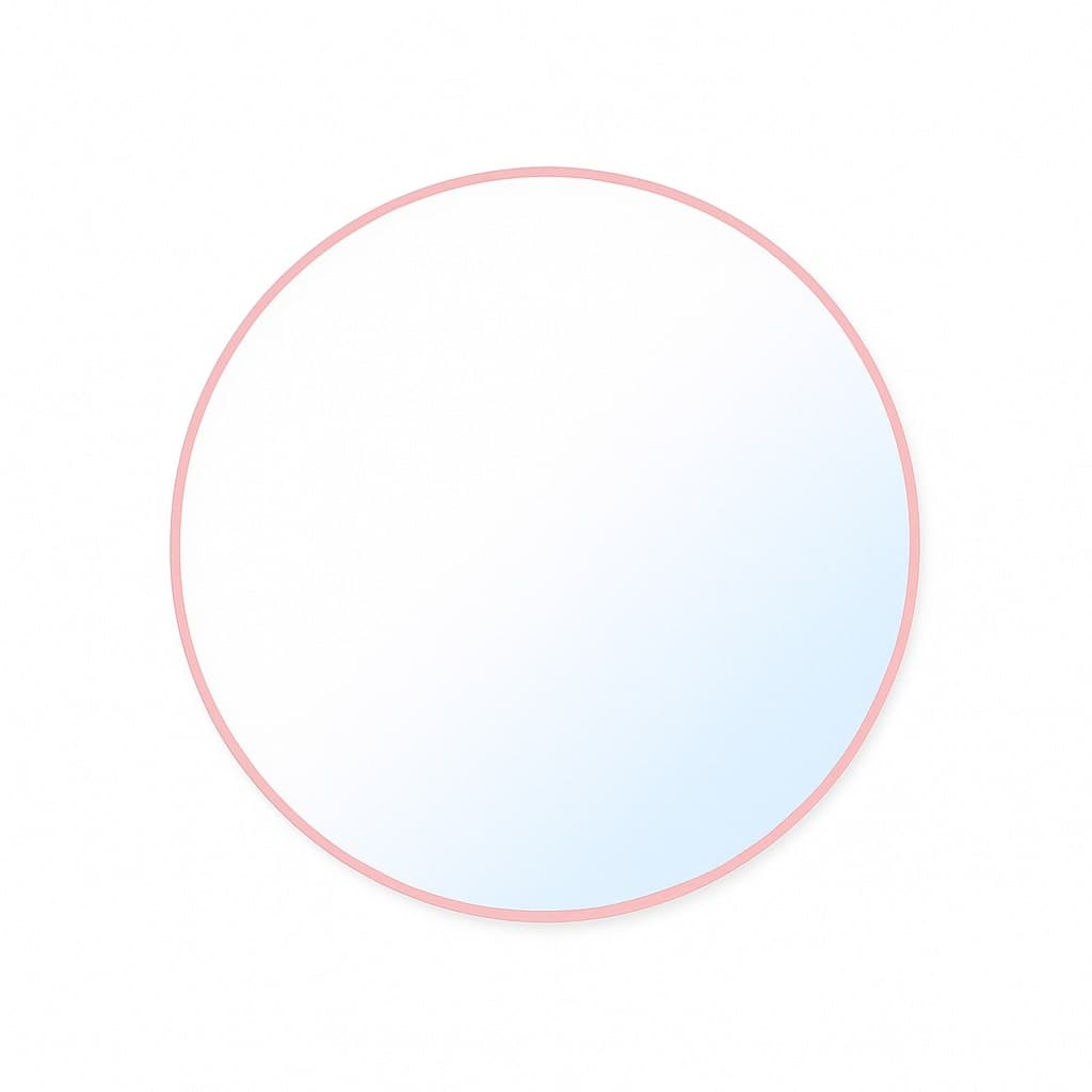 Round mirror Colors Round fi 60 cm, pink, Baltica - 176906