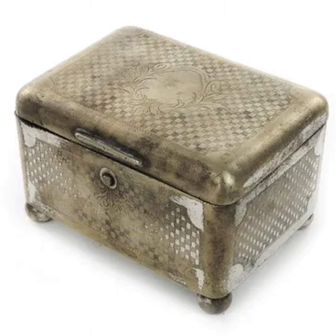 Art Deco sugar bowl, silver-plated brass, Norblin, Poland, 1920s.