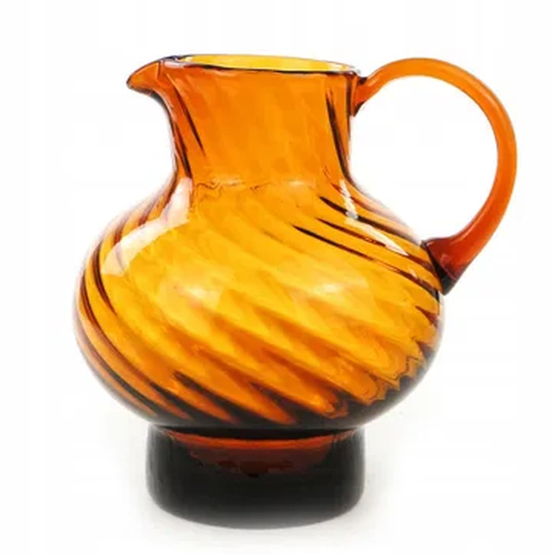 Water jug, pressed glass, Huta Barbara, Poland, 1970s.